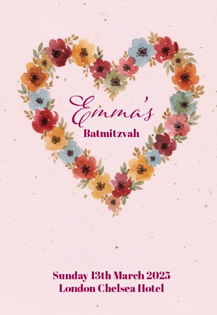 Batmitzvah Benscher BT5 Hebrew English & Transliteration