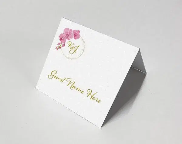 Golden Keyring - Celebration Escort Card