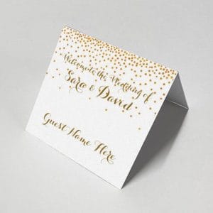 Golden Rain - Celebration Escort Card