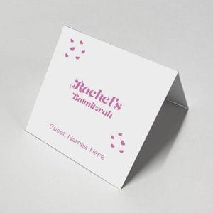 Pink Hearts - Celebration Escort Card