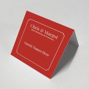 Red Panel - Celebration Escort Card