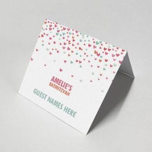Pink & Green Dots - Celebration Place Card