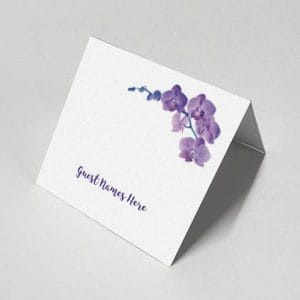 Purple Flora - Celebration Place Card