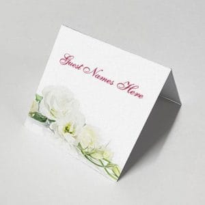 White Rose - Celebration Place Card