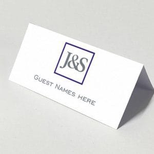 Blue Square - Diamond Escort Card