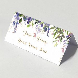 Floral Sky - Diamond Escort Card