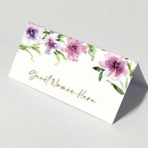 Floral Sky Light - Diamond Escort Card