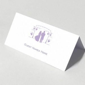 Mauve Chuppa - Diamond Escort Card