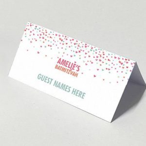 Pink & Green Dots - Diamond Escort Card
