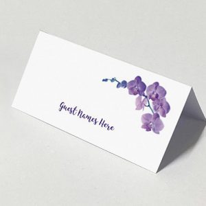 Purple Flora - Diamond Escort Card