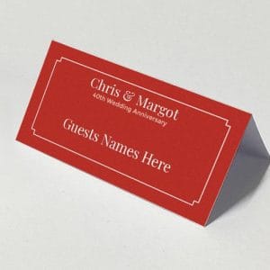 Red Panel - Diamond Escort Card
