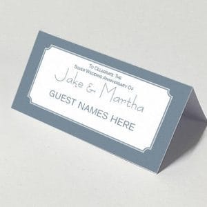Silver Edge - Diamond Escort Card