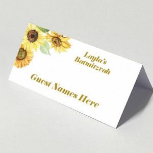 Sunflowers - Diamond Escort Card