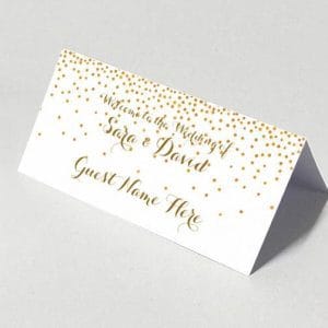 Golden Rain - Diamond Place Card