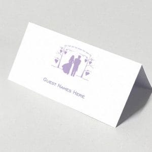 Mauve Chuppa - Diamond Place Card