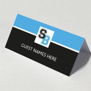 Varsity Blue & Black - Diamond Place Card