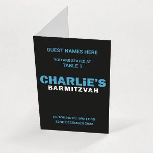 Blue & White Modern - Exclusive Escort Card