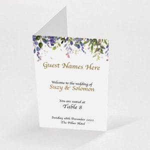 Floral Sky - Exclusive Escort Card