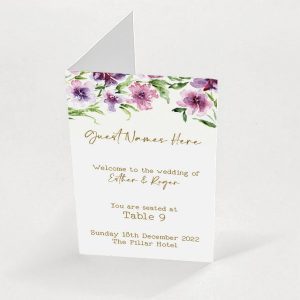Floral Sky Light - Exclusive Escort Card