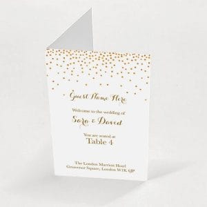 Golden Rain - Exclusive Escort Card