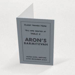 Silver Black Border - Exclusive Escort Card