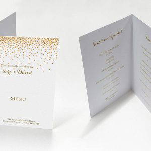 Golden Rain - Celebration Menu