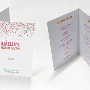 Pink & Green Dots - Celebration Menu
