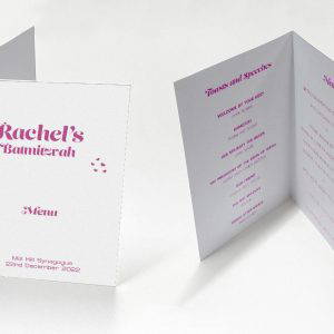 Pink Hearts - Celebration Menu