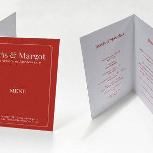 Red Panel - Celebration Menu
