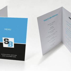 Varsity Blue & Black - Celebration Menu