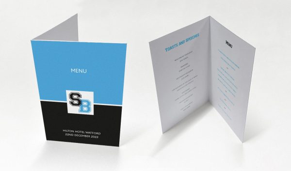 Varsity Blue & Black - Celebration Menu
