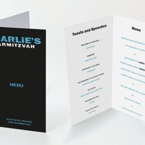 Blue & White Modern - Diamond Menu