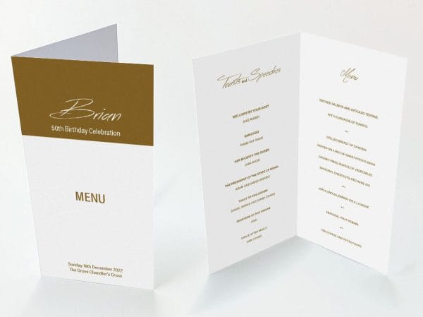 Gold Special - Diamond Menu