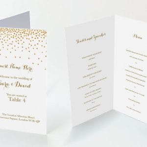 Golden Rain - Diamond Menu