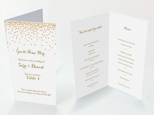 Golden Rain - Diamond Menu