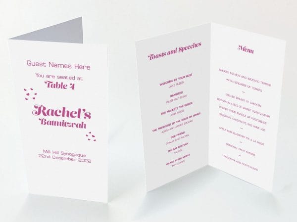 Pink Hearts - Diamond Menu