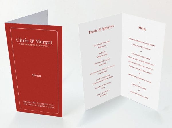 Red Panel - Diamond Menu