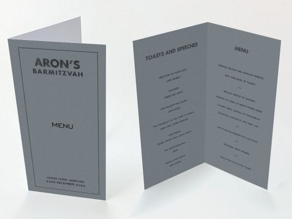 Silver Black Border - Diamond Menu