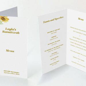 Sunflowers - Diamond Menu