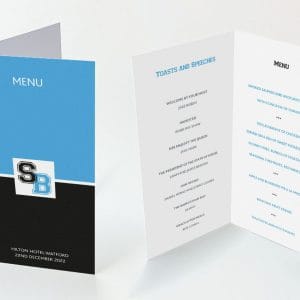 Varsity Blue & Black - Diamond Menu