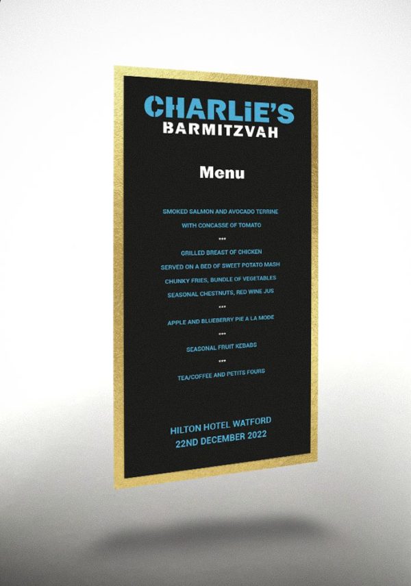 Blue & White Modern - Exclusive Menu
