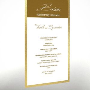 Gold Special - Exclusive Menu