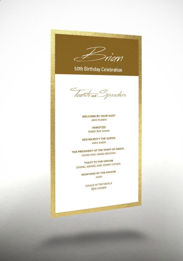 Gold Special - Exclusive Menu