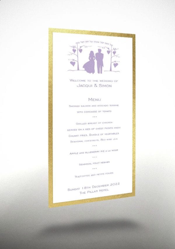 Mauve Chuppa - Exclusive Menu