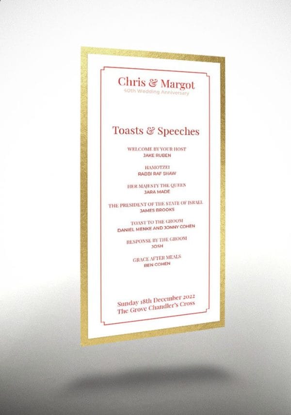 Red Panel - Exclusive Menu