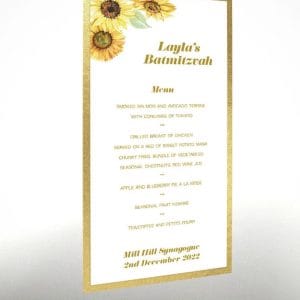 Sunflowers - Exclusive Menu