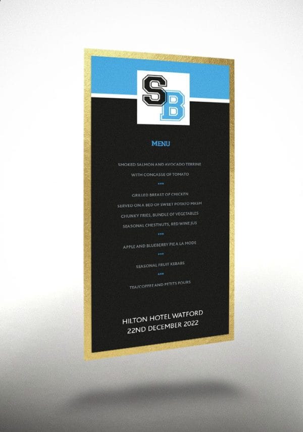 Varsity Blue & Black - Exclusive Menu - Image 2
