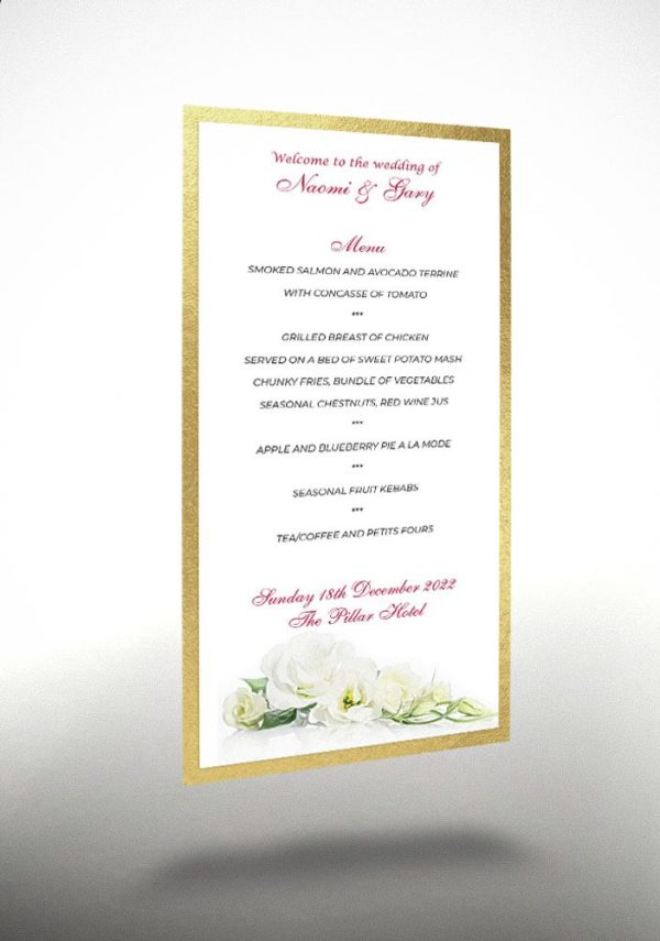 White Rose - Exclusive Menu