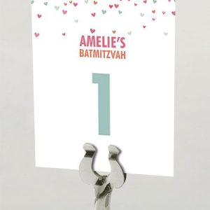 Pink & Green Dots - Celebration Table Name Card