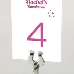 Pink Hearts - Celebration Table Name Card